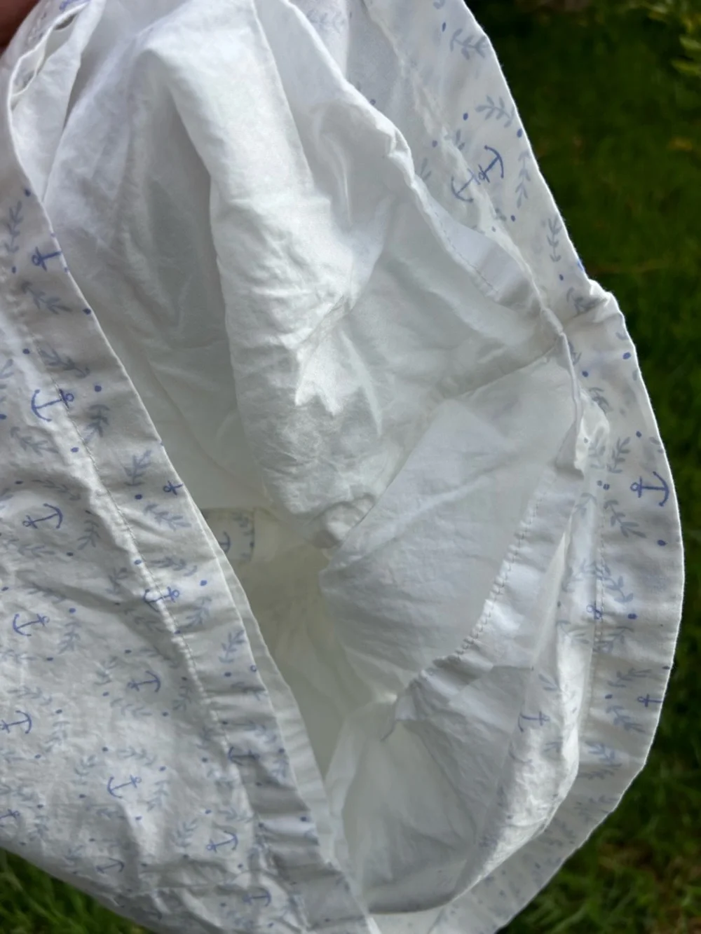 Carter's White Baby Dress with Light Blue Accents